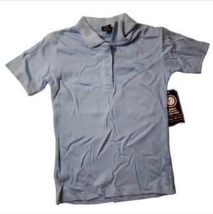 Cambridge Classics Girl's  Light Blue Polo Shirt/ Uniform– 107514Size MED 7/8